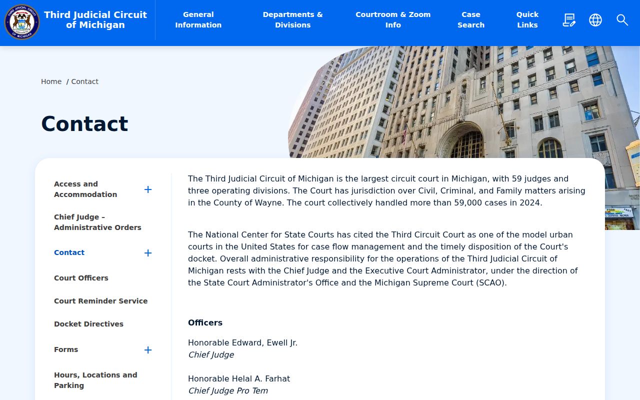 Wayne County civil court dockets and Third Circuit Court record-keeper contact information