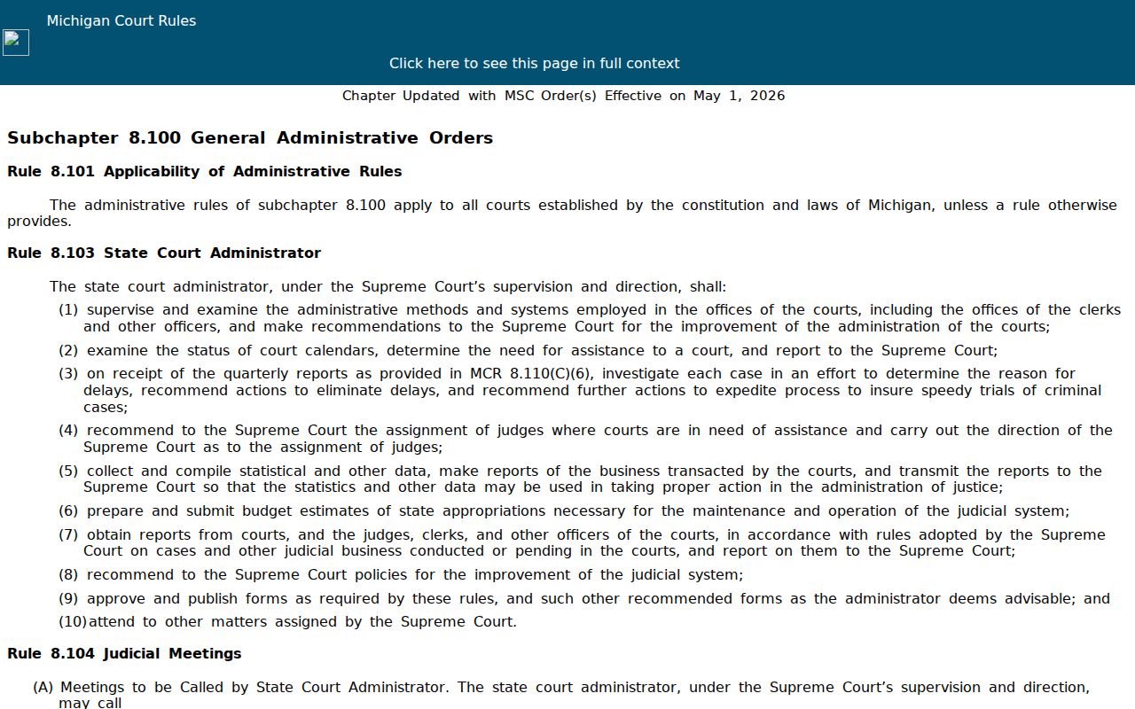 Wayne County court docket Michigan court records access rules